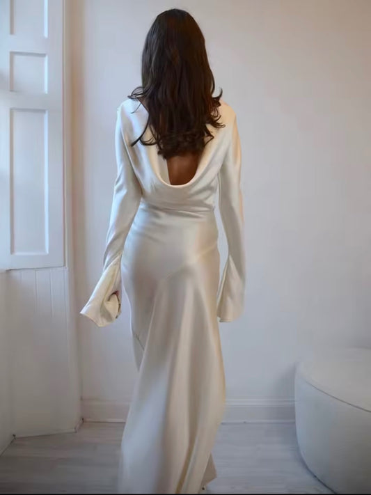 White Hen Do Fishtail Dress Size Large