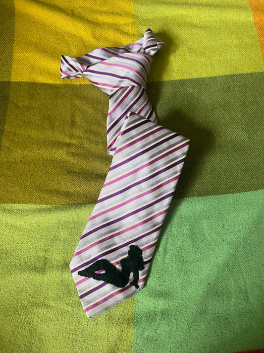 STRIPED LADY Up-cycled tie