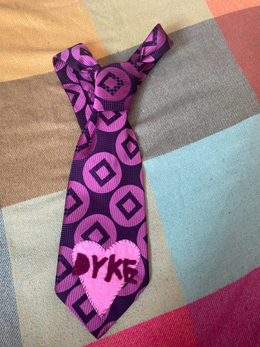 PINK & PURPLE DYKE Up-cycled tie