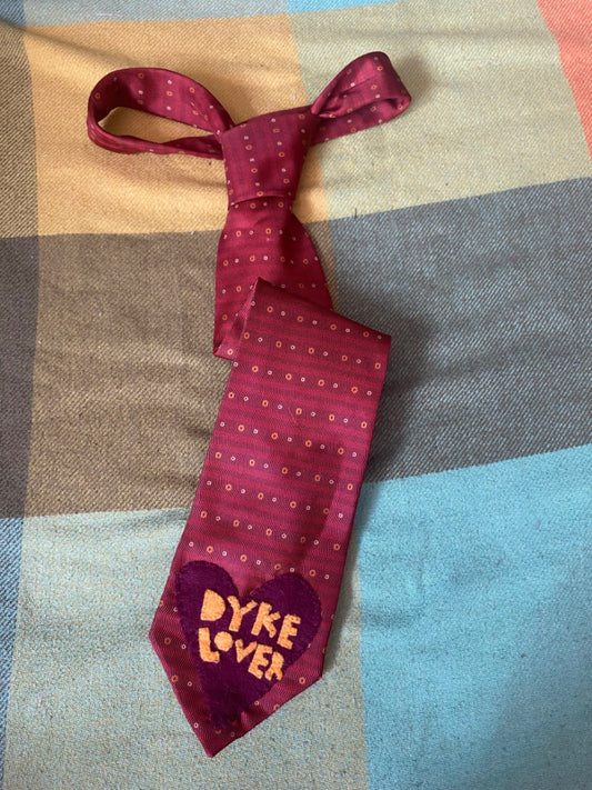 RED & ORANGE DYKE LOVER Up-cycled tie