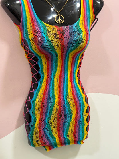 Disco Heart Ravers Tights Dress