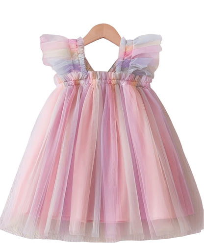 3-4yrs Multicoloured Winged Dress