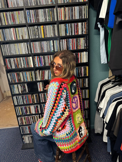 Multicolour Crochet Cardigan 