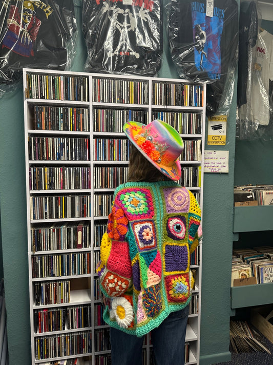 Funky Patchwork Cardigan ☮️