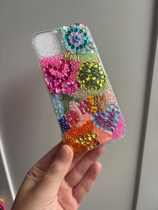 Beaded funky phone case iPhone 13/14