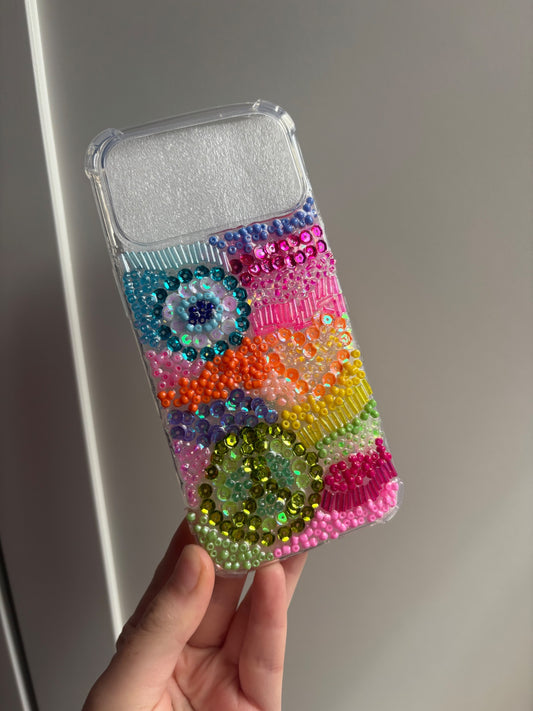 Beaded funky phone case iPhone 17 pro max 