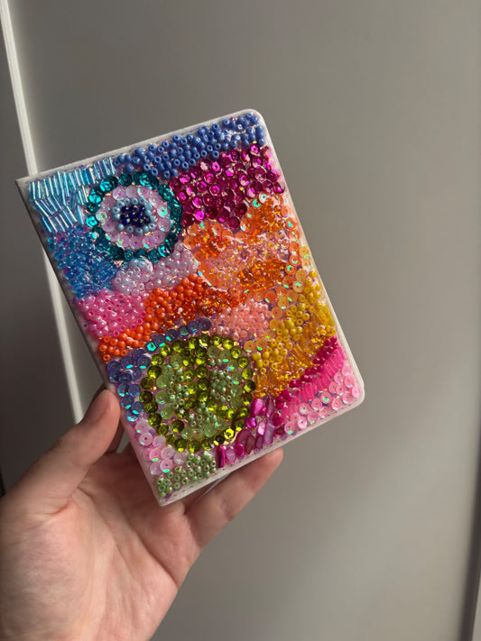 Beaded passport cover