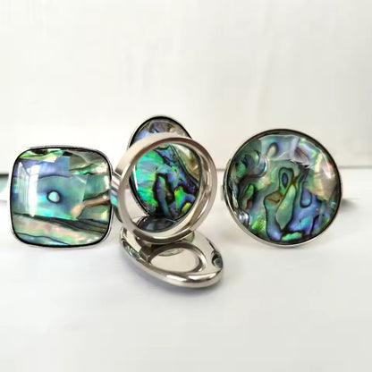 Chunky Silver Abalone Shell Ting Mixed Sizes