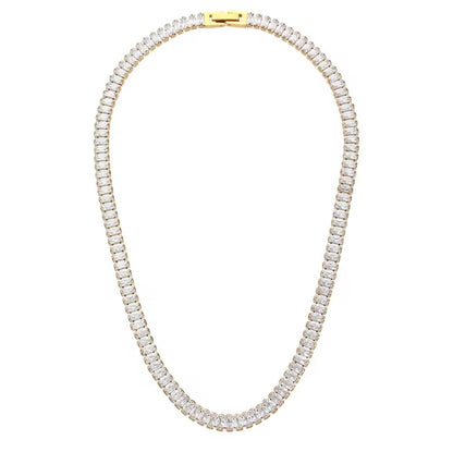 Aurora Tennis Necklace Gold 