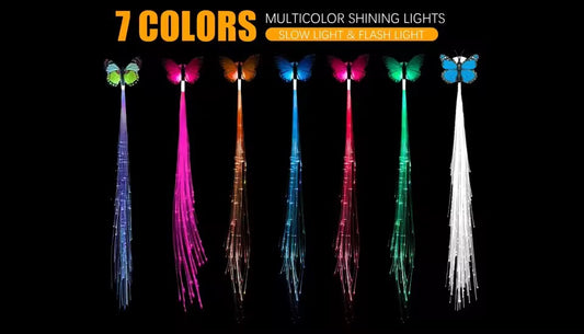 Light-Up Butterfly Hair Clips 