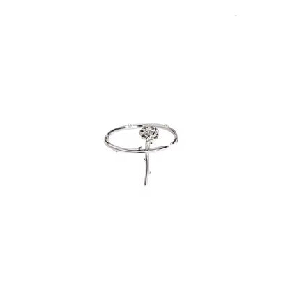 Rose Thorn Silver Ring