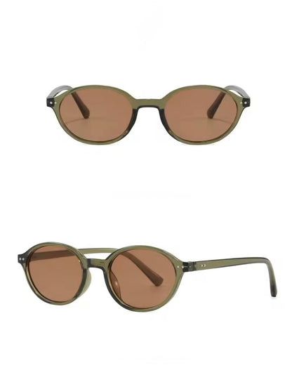 Blair Oval Sunglasses Olive 