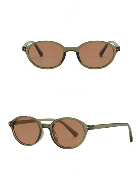 Blair Oval Sunglasses Olive 