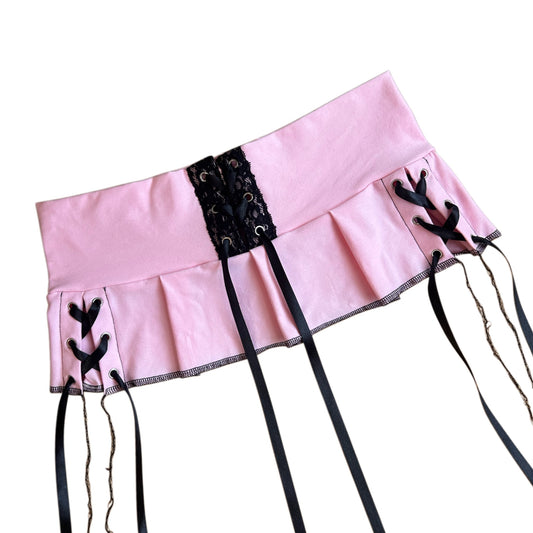 PINK & BLACK PURITY MINI SKIRT - S