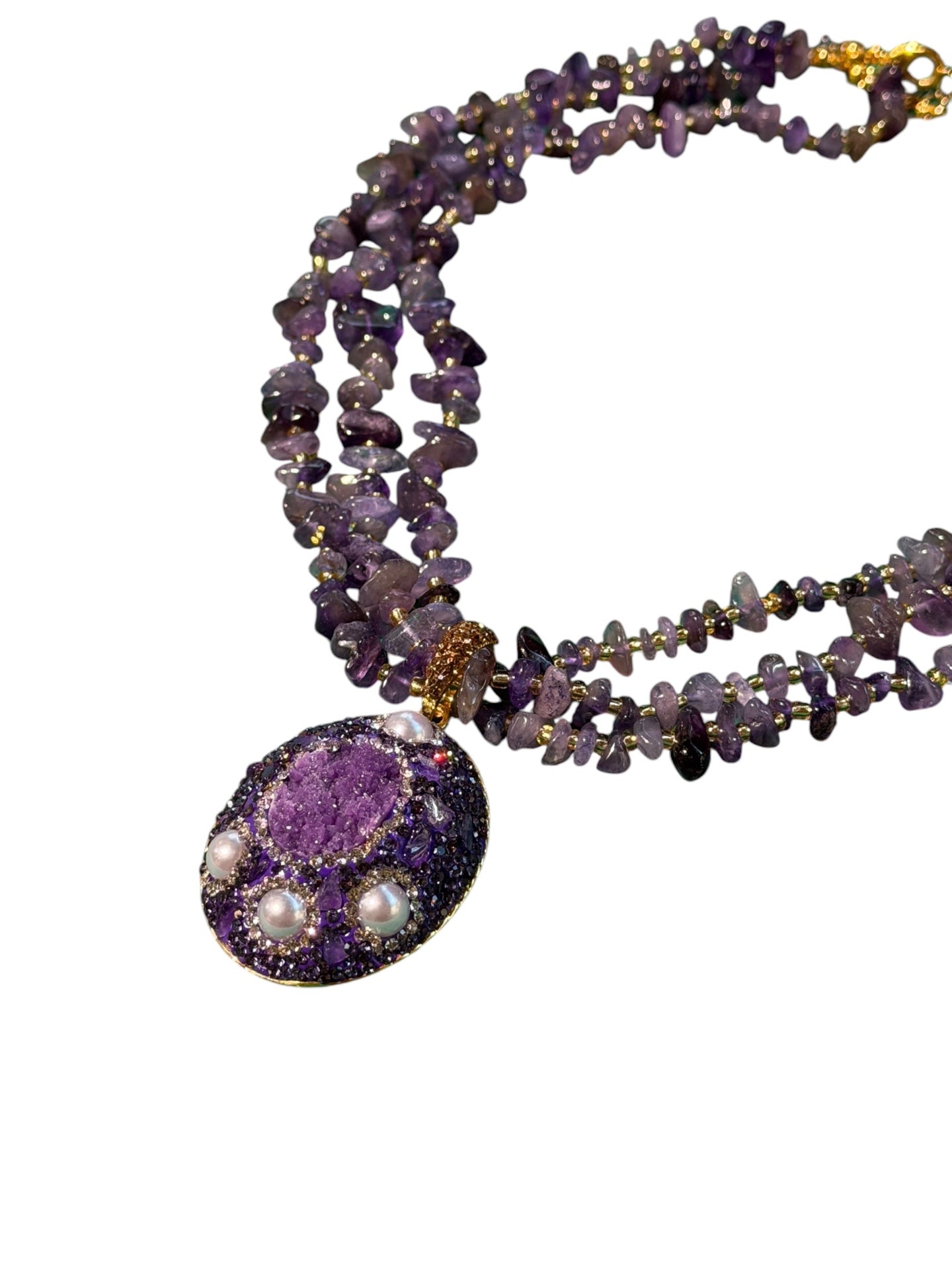 Amethyst Gem Stone Necklace