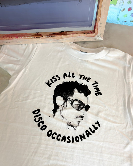 Kiss All The Time, Disco Occasionally Baby Tee - Small