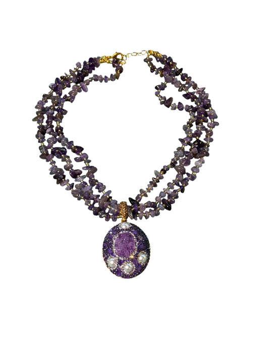 Amethyst Gem Stone Necklace
