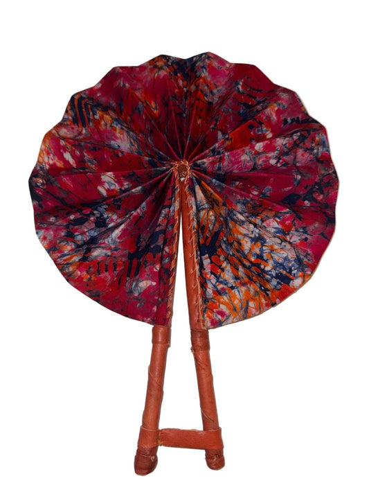 Red tie dye Fan
