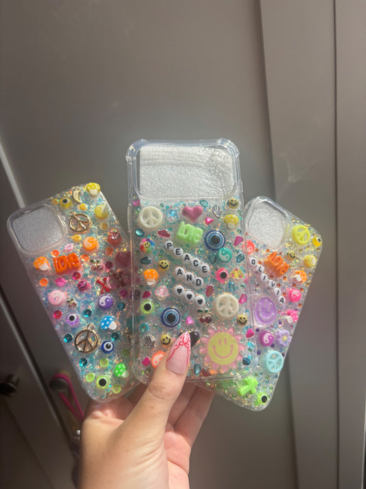 Glow in the dark✨ funky phone case iPhone 15 first case (left)