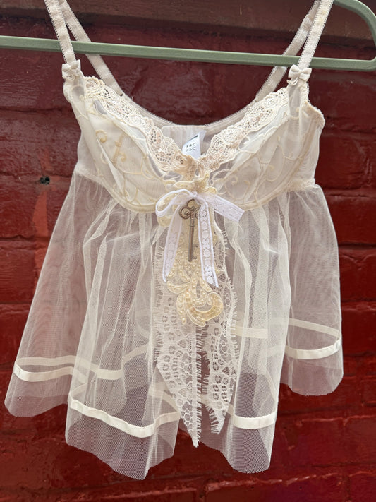 Cream & Key Upcycled top