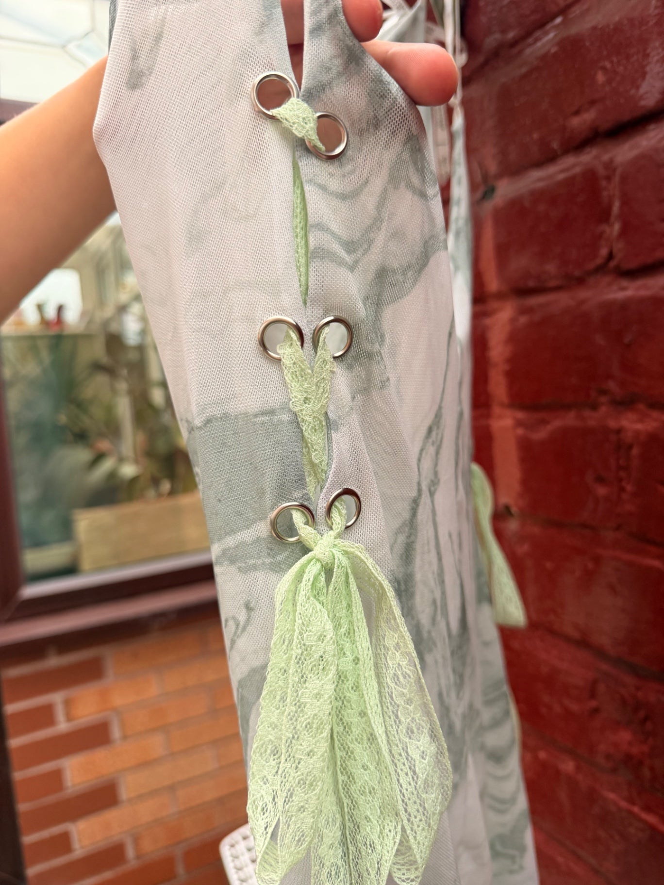 Pink & Green Handmade Dress
