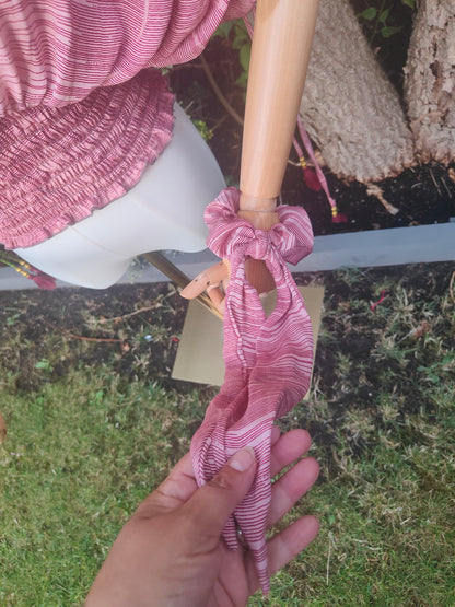 Es Cana Boho scrunchies to match top - salmon green