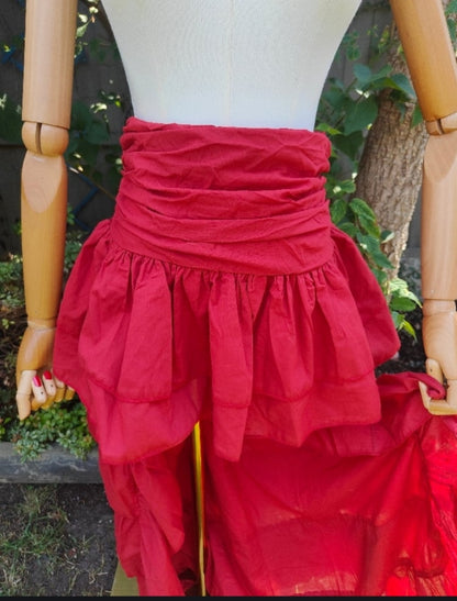 Es Cana organic cotton hi low skirt - Red