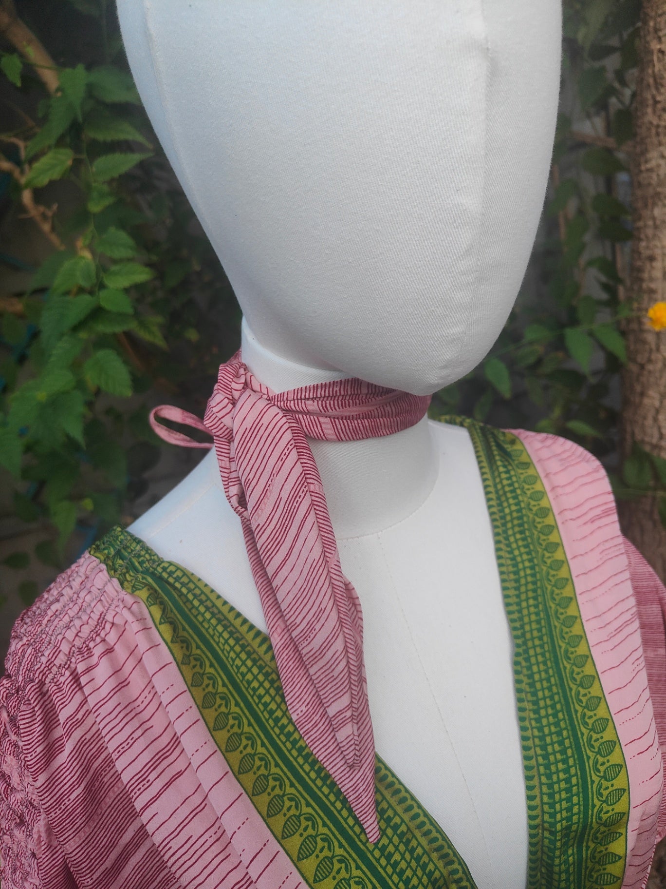 Es Cana Boho scrunchies to match top - salmon green