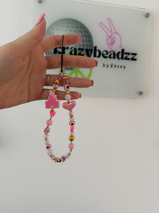 ‘Disney’ phone charm - pink