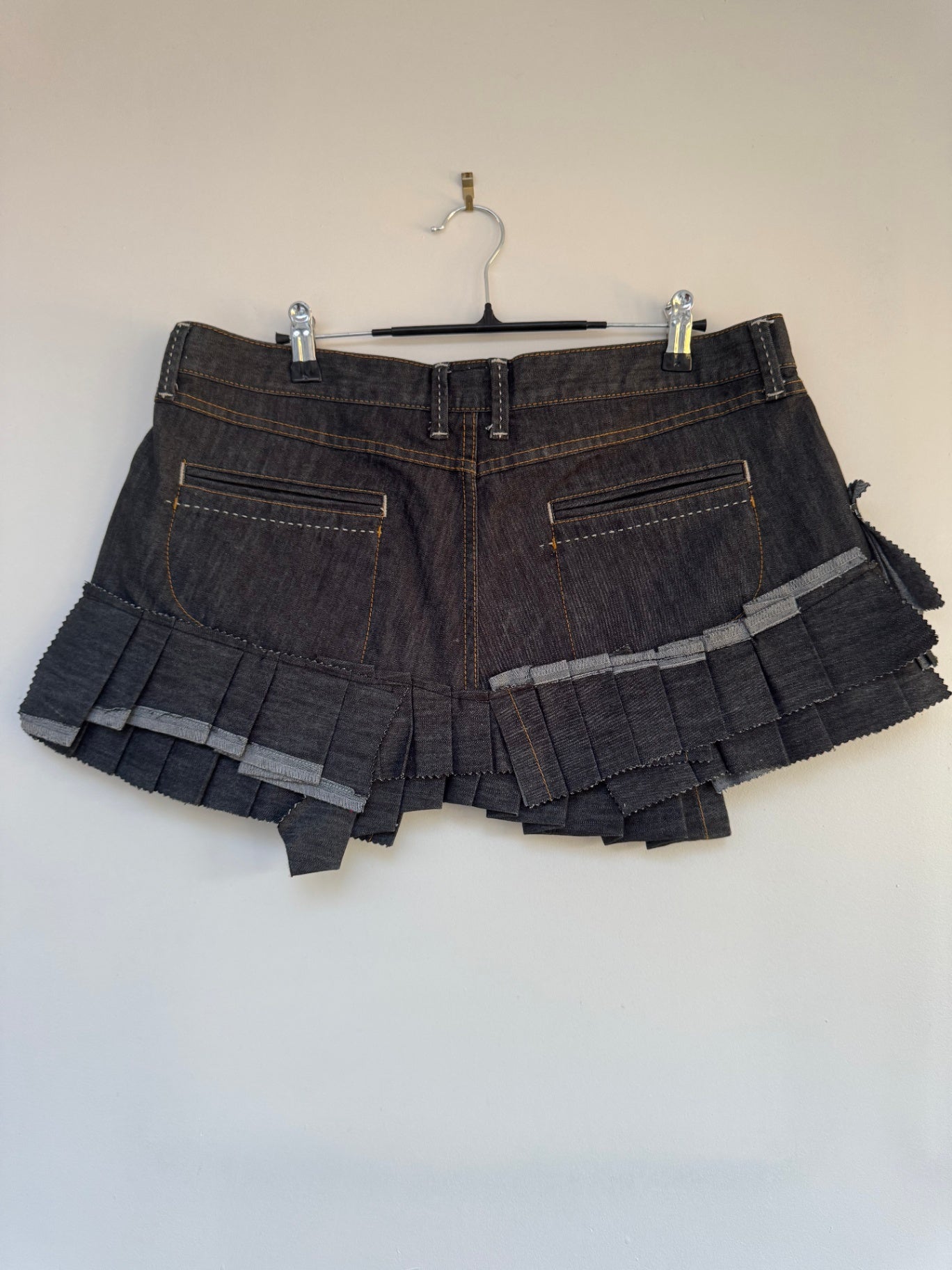 Upcycled mini skirt