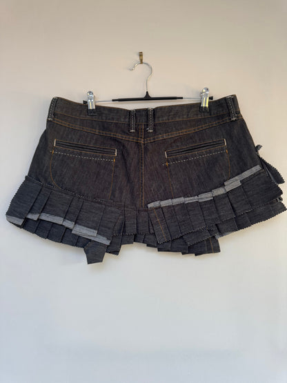 Upcycled mini skirt
