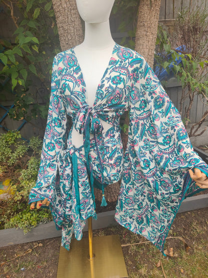 Pefkos co ord set top and sarong scarf -