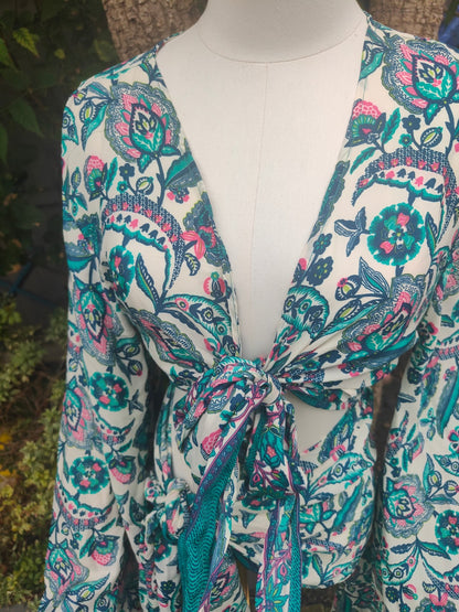 Pefkos co ord set top and sarong scarf -