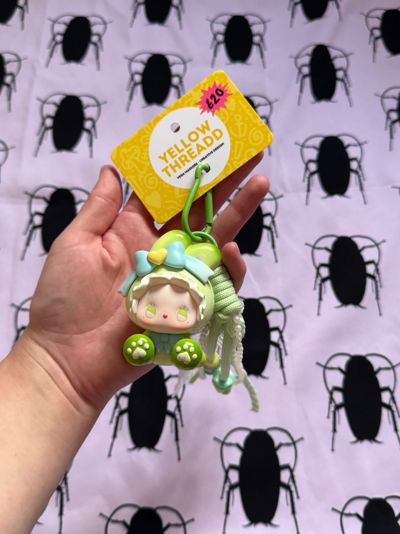 Bunny keychain green 