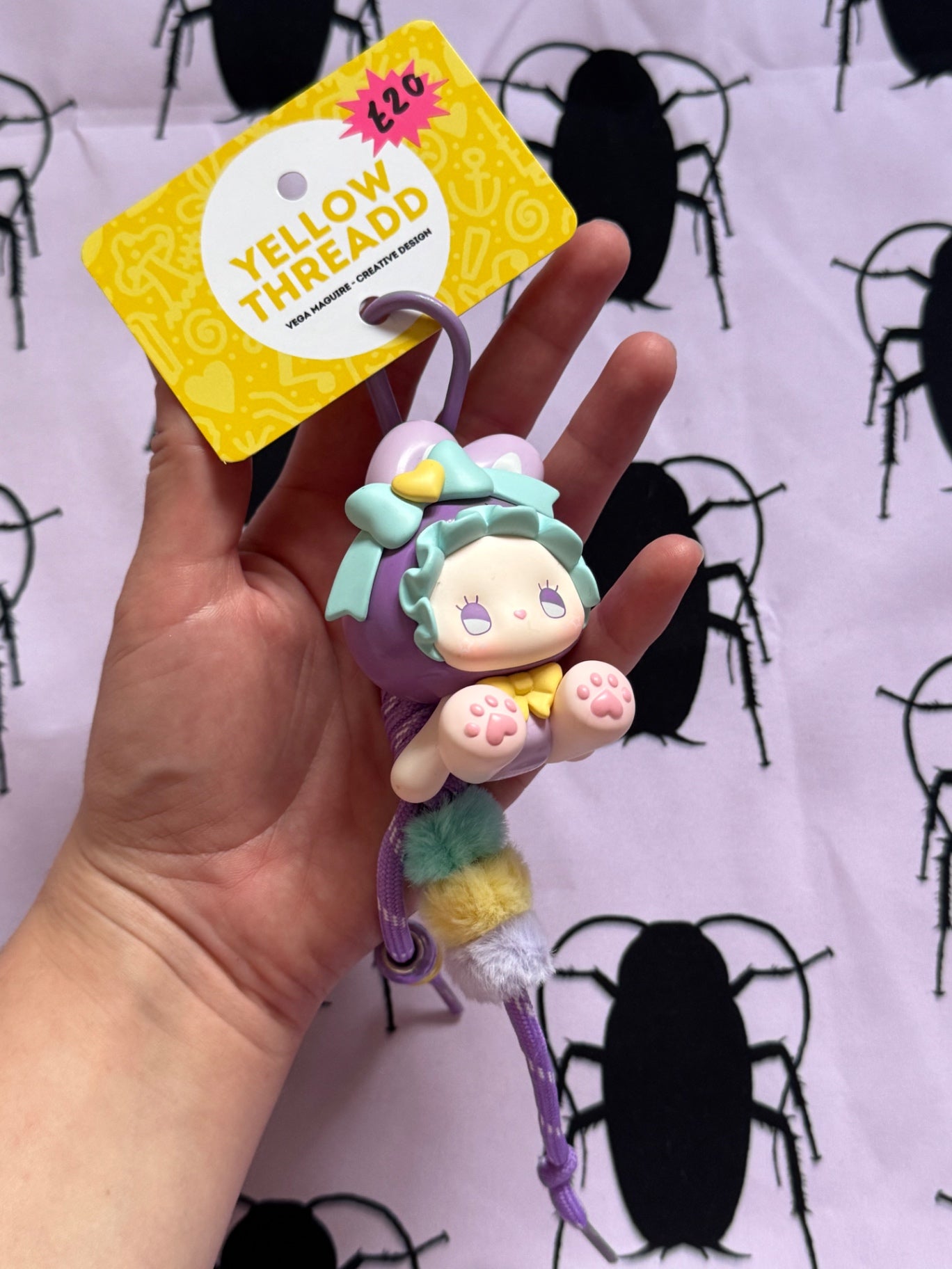 Bunny keychain lilac 