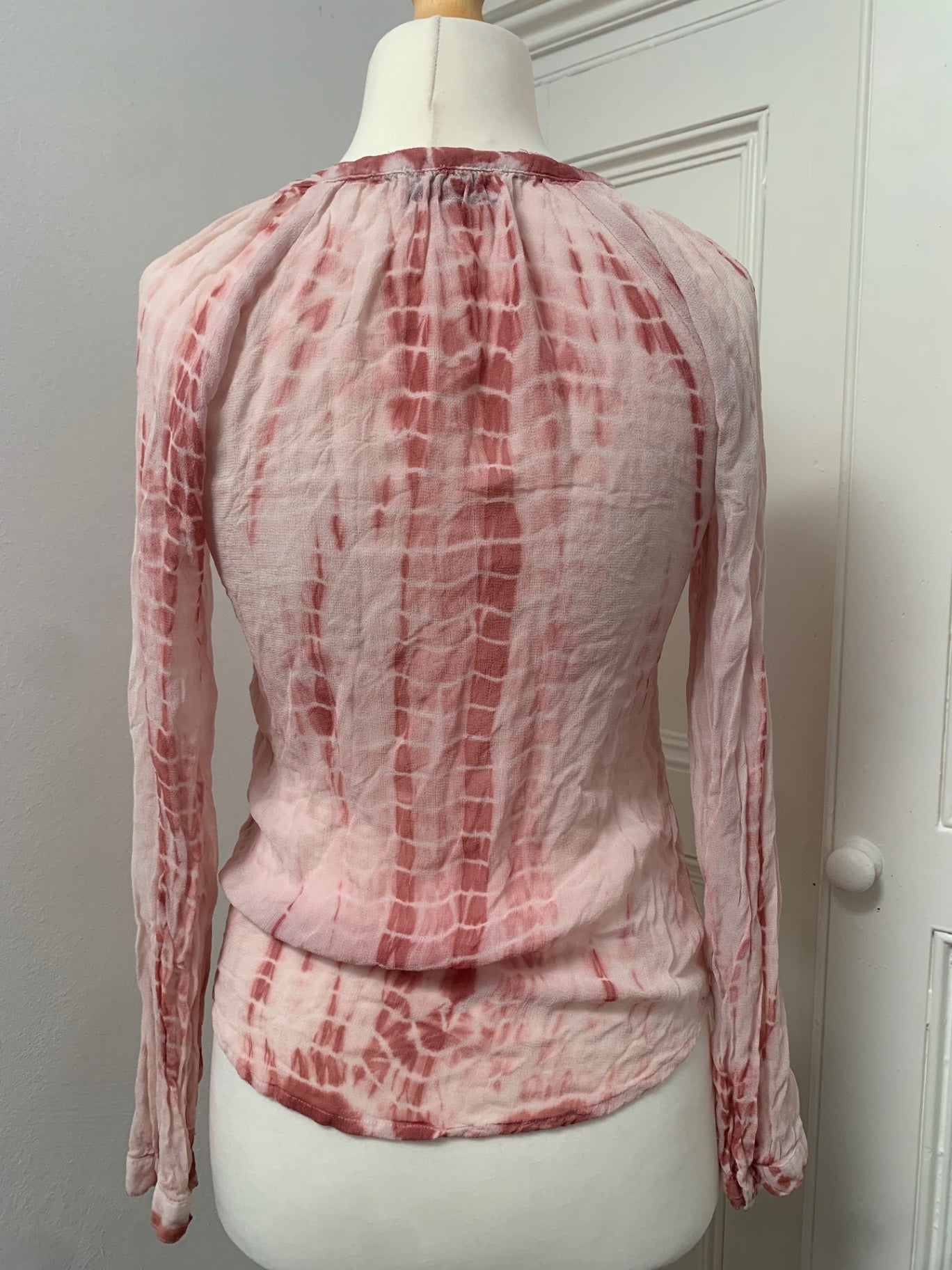 pink tie dye top 