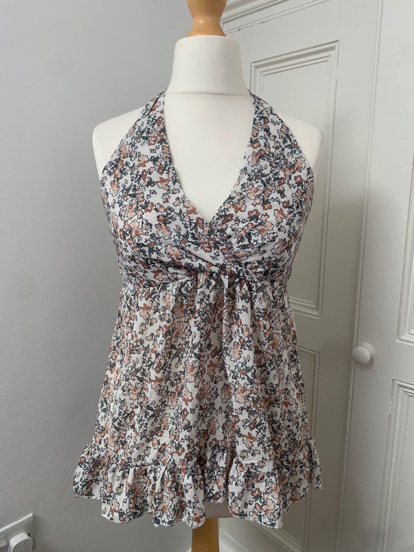 floral tie up adjustable top 