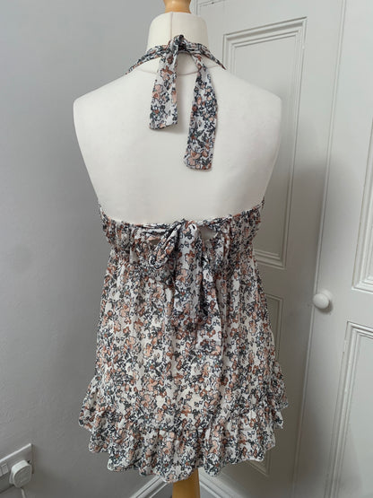 floral tie up adjustable top 