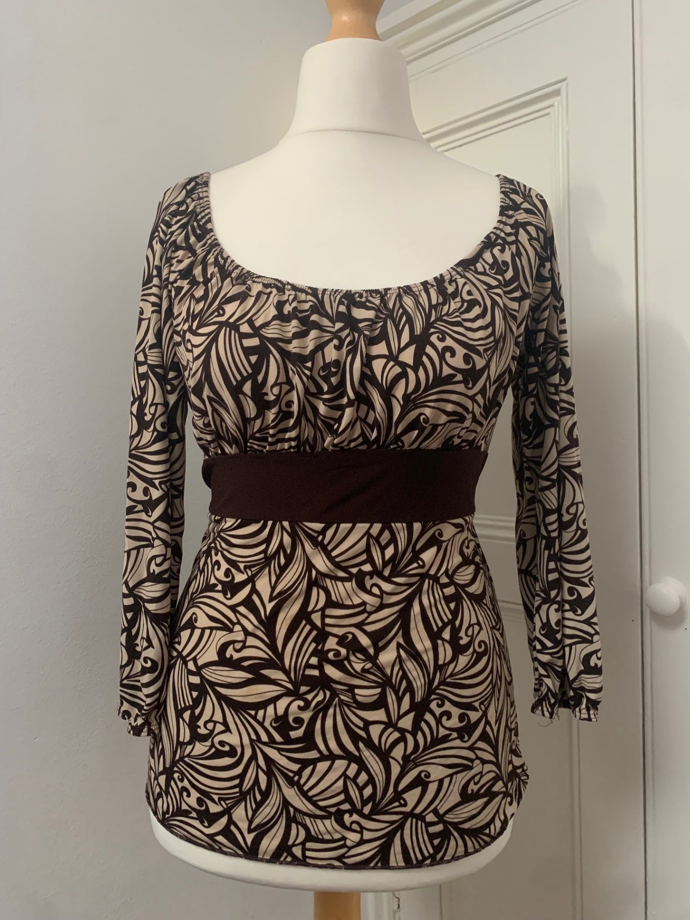 vintage brown swirl top 