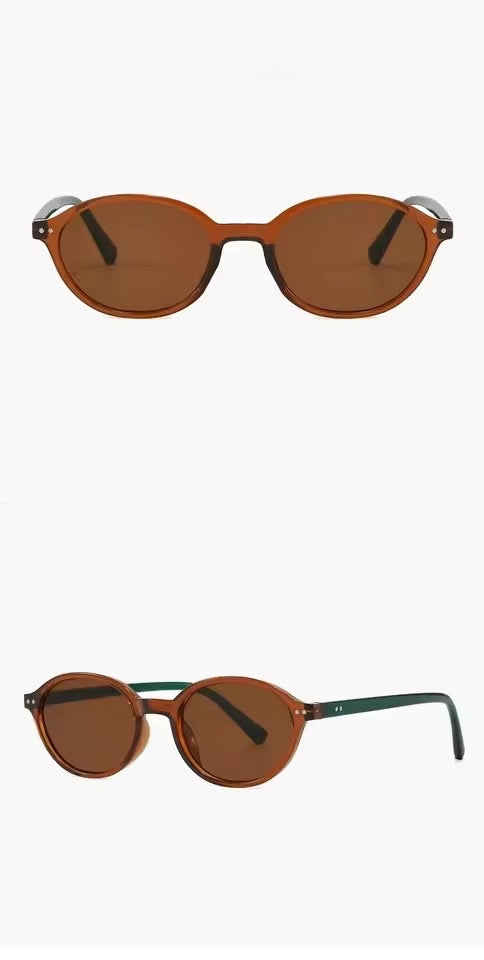 Blair Oval Sunglasses Tea Green