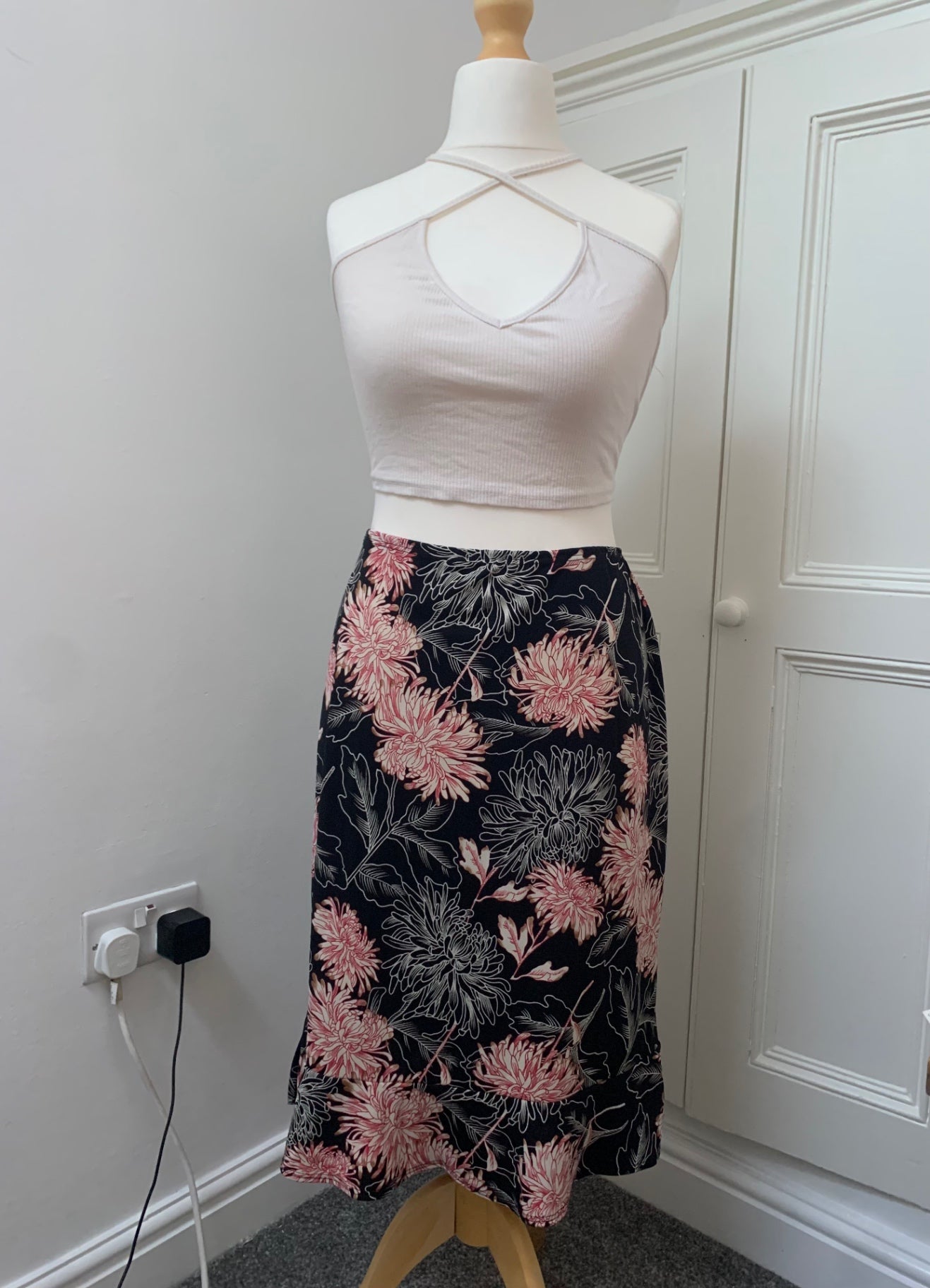 floral midi skirt 
