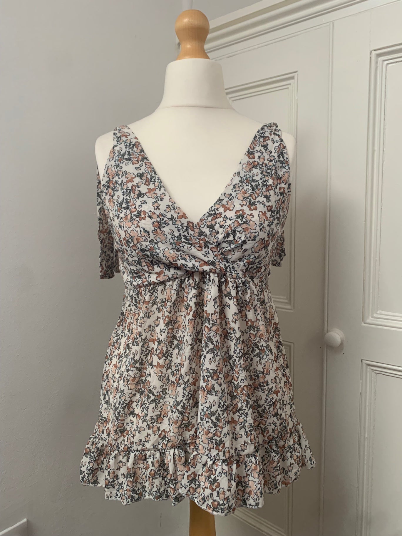 floral tie up adjustable top 