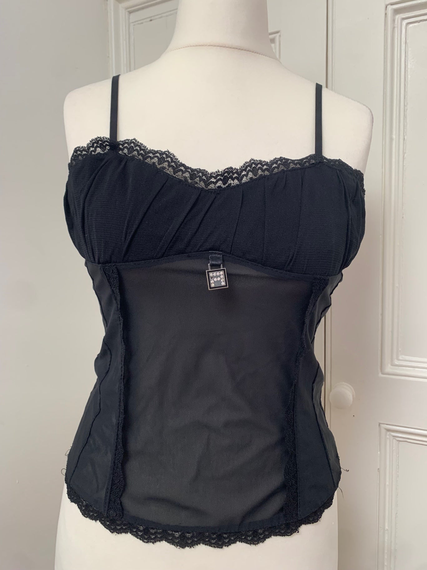 97% cotton italian black cami