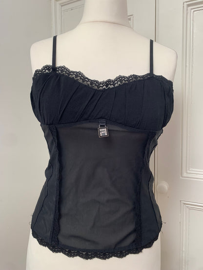 97% cotton italian black cami