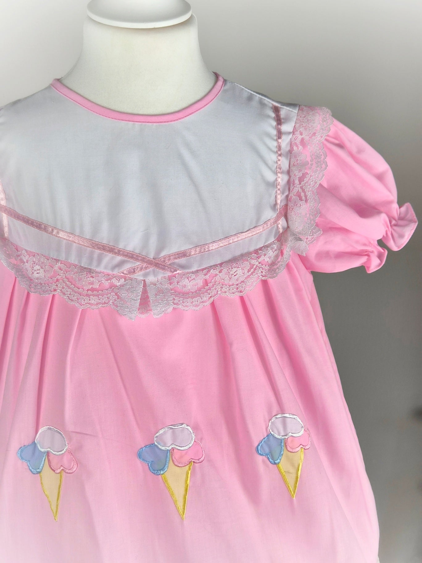 Pink vintage "Hug me" dress 2-3 y