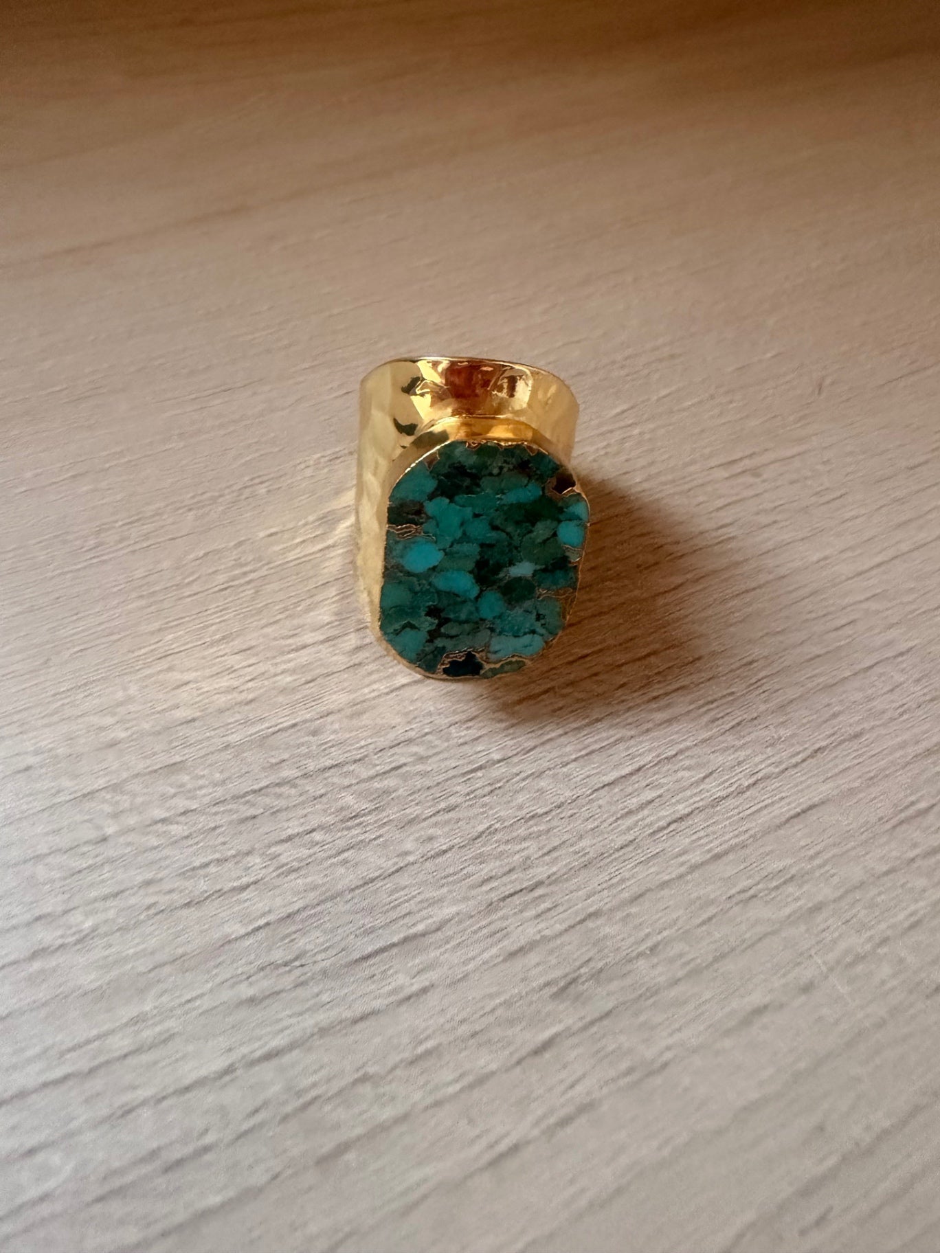 Blue adjustable ring 