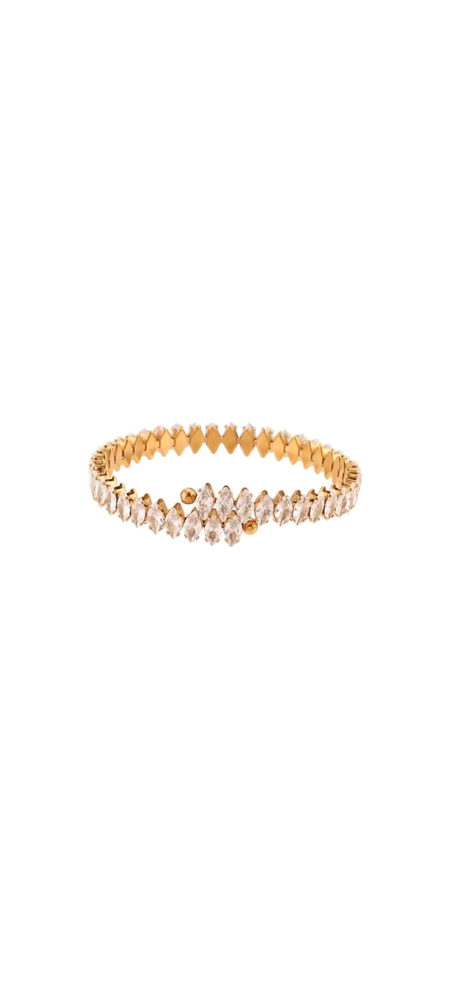 Crystal Eclipse Marquise Cut Tennis Bangle