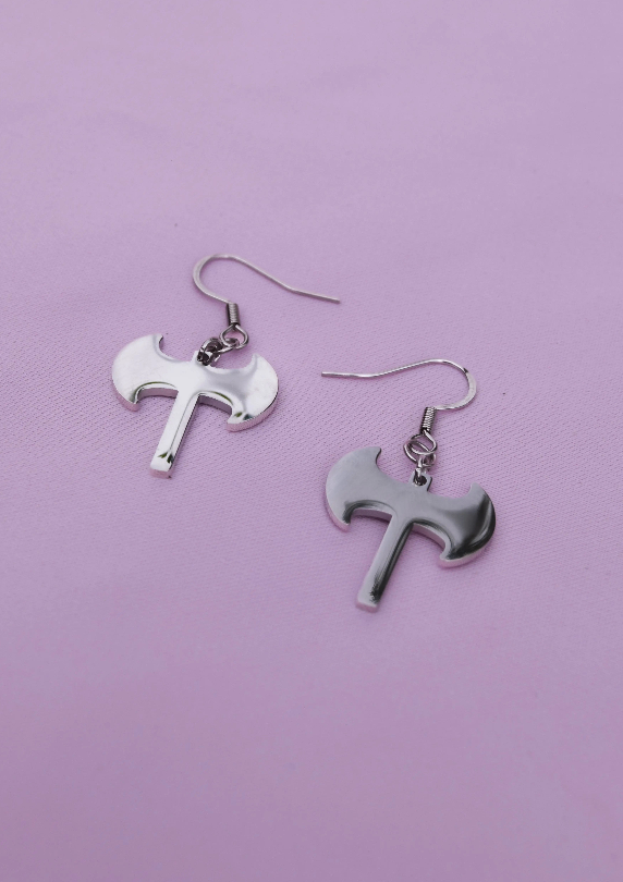 Labrys symbol charm earrings in 304 stainless steel