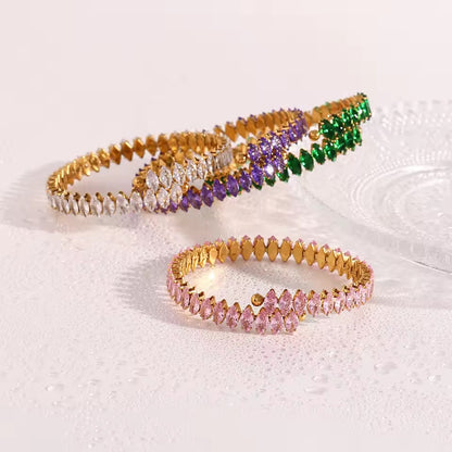 Rosé Eclipse Marquise Cut Tennis Bangle