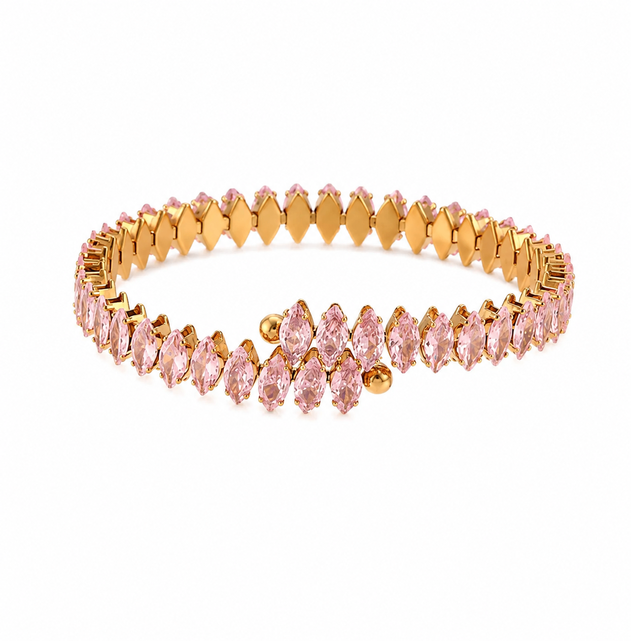 Rosé Eclipse Marquise Cut Tennis Bangle